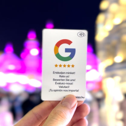 Google értékelésgyűjtő kártya